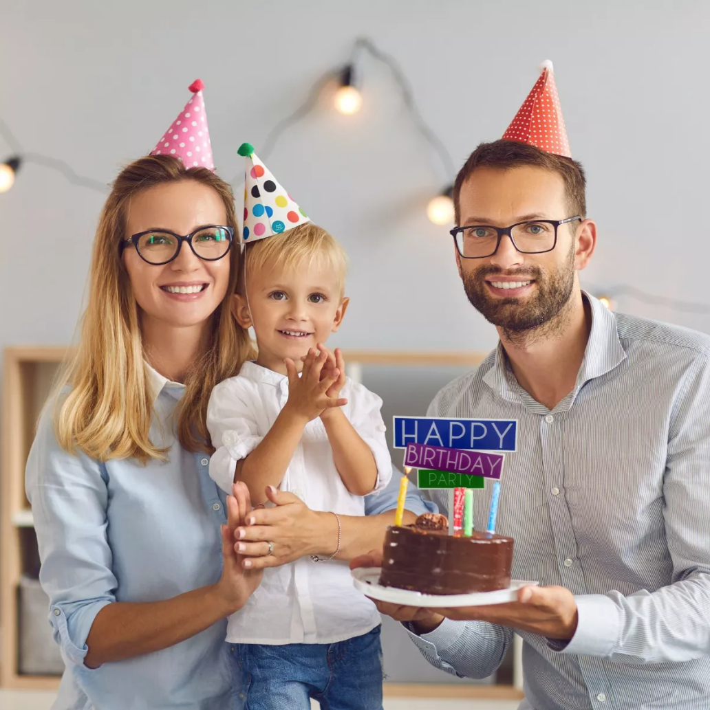 Pack 3 Letreros Para Pastel De Happy Birthday Cake topper