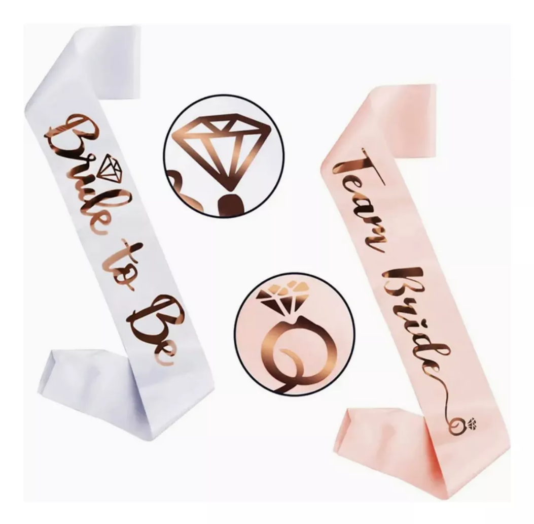 Bandas Bride To Be Y Team Bride Para Despedida Soltera Con 8pzas