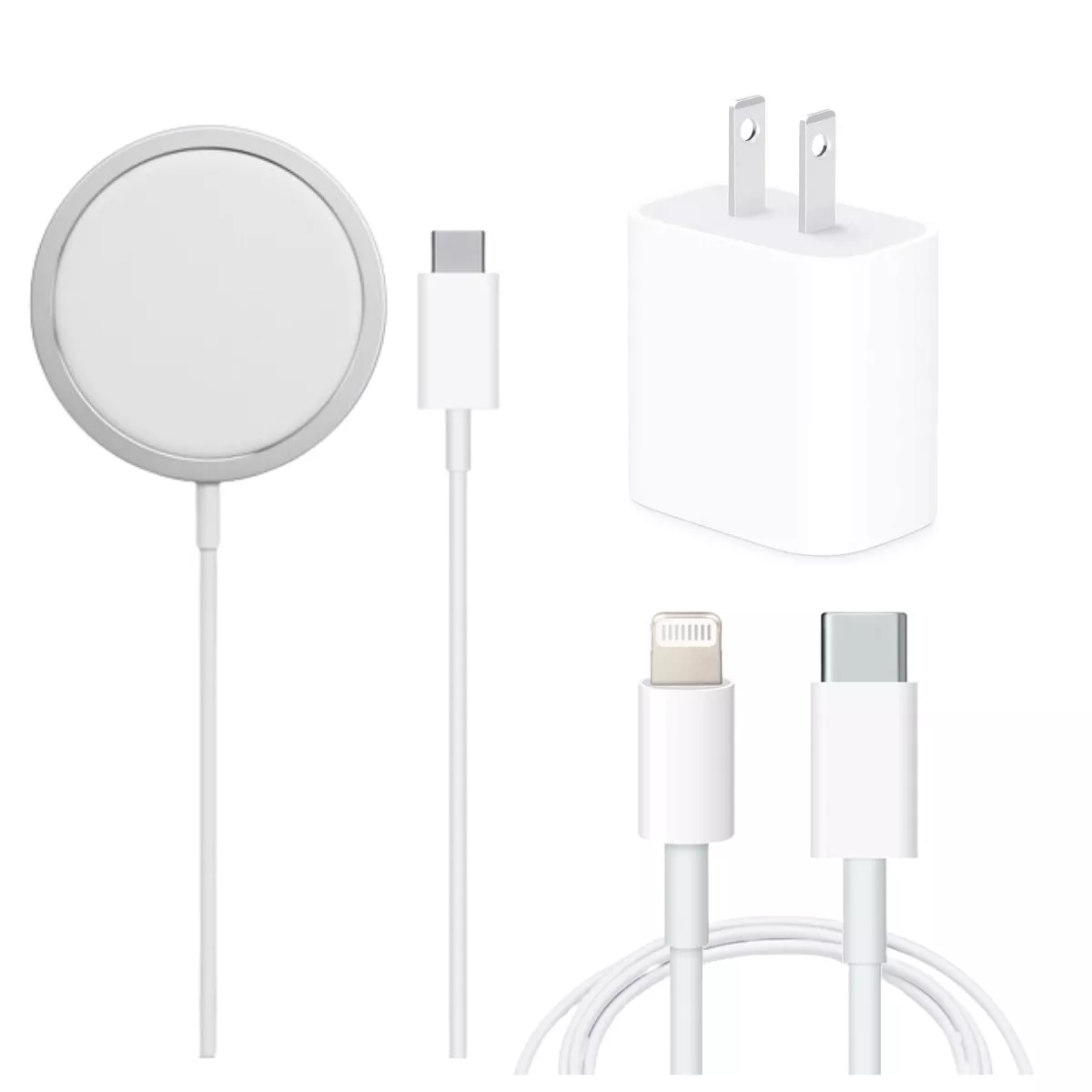 Cargador inalámbrico + cubo 20w + cable tipo c para iPhone carga rápida ...