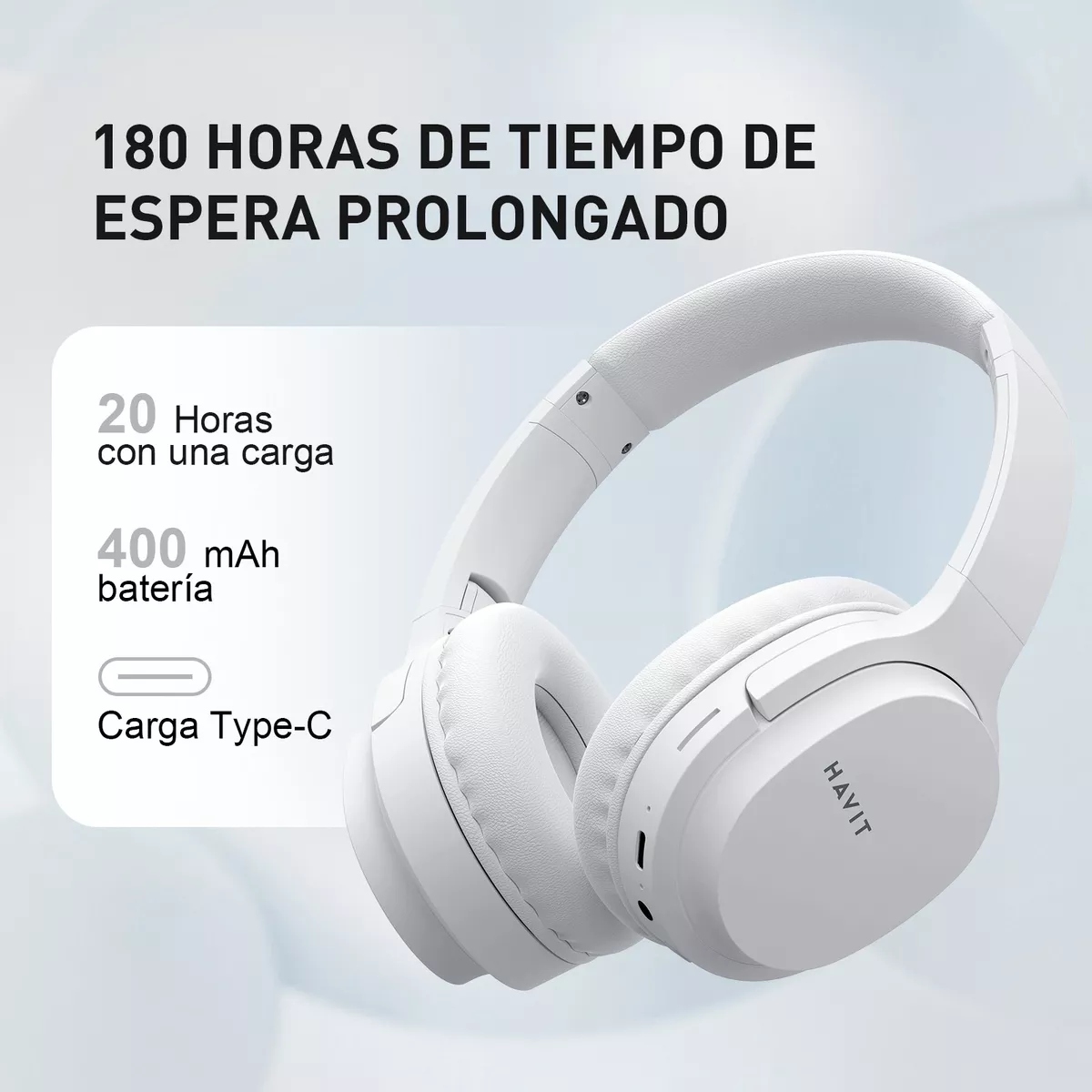 Audífonos Gamer Inalámbricos Diadema Con Mic Cable Aux Blanco 