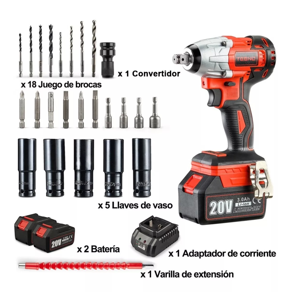 Llave De Impacto Inalámbrico 