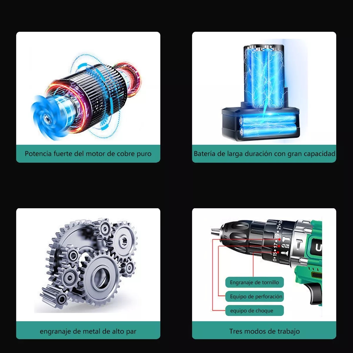 Kit Taladro Rotomartillo