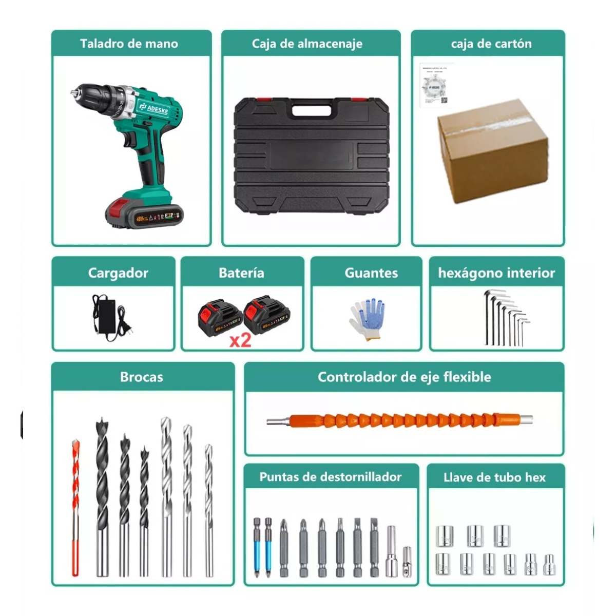 Kit Taladro Rotomartillo