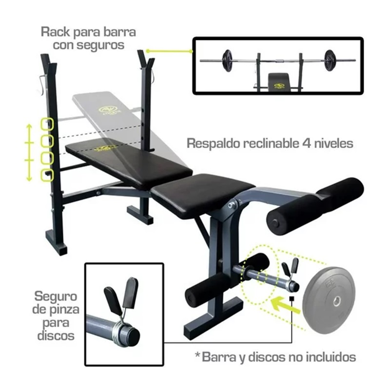 Banca para ejercicio multifunsional.