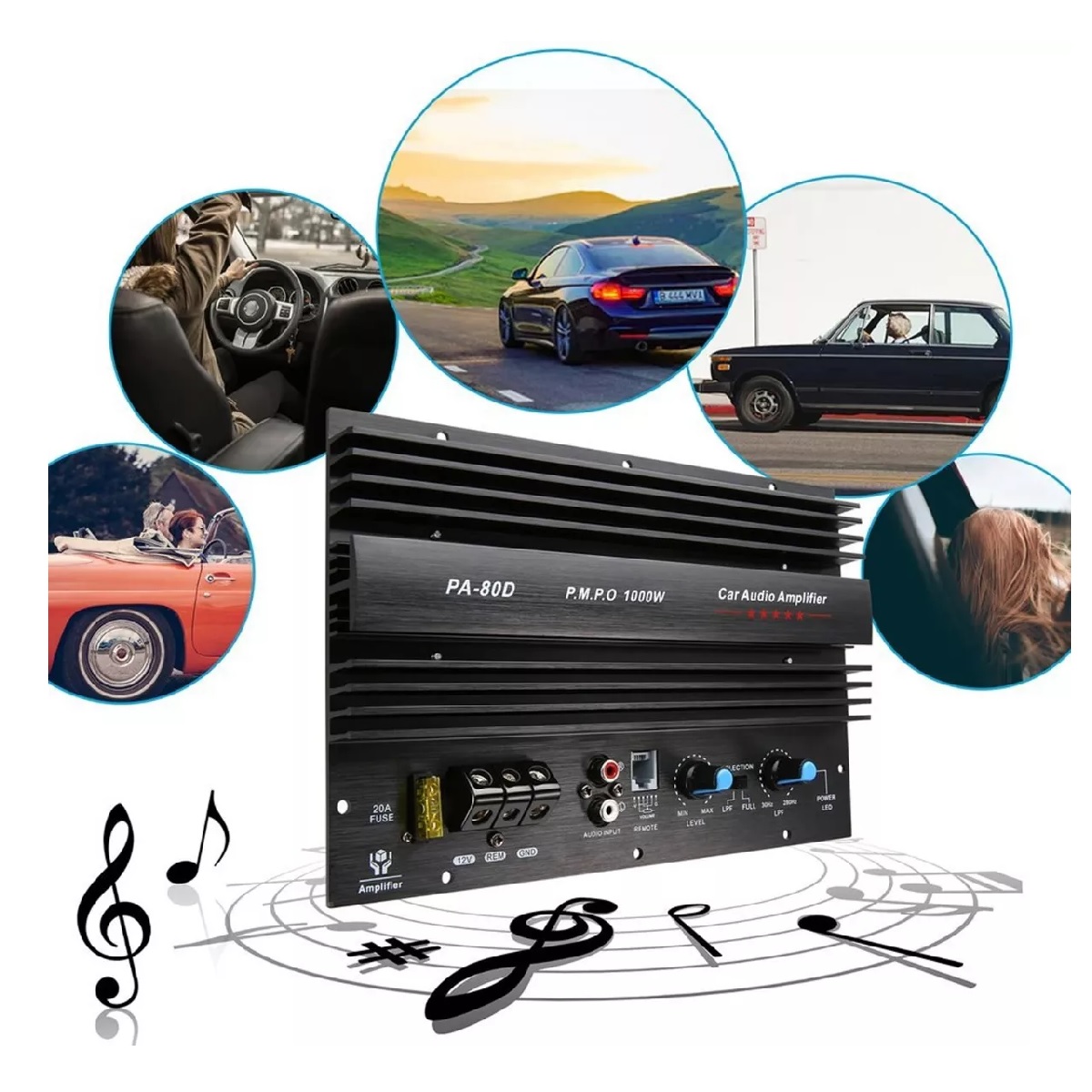 Amplificador Para Auto 1000w 1 Canales Profesional