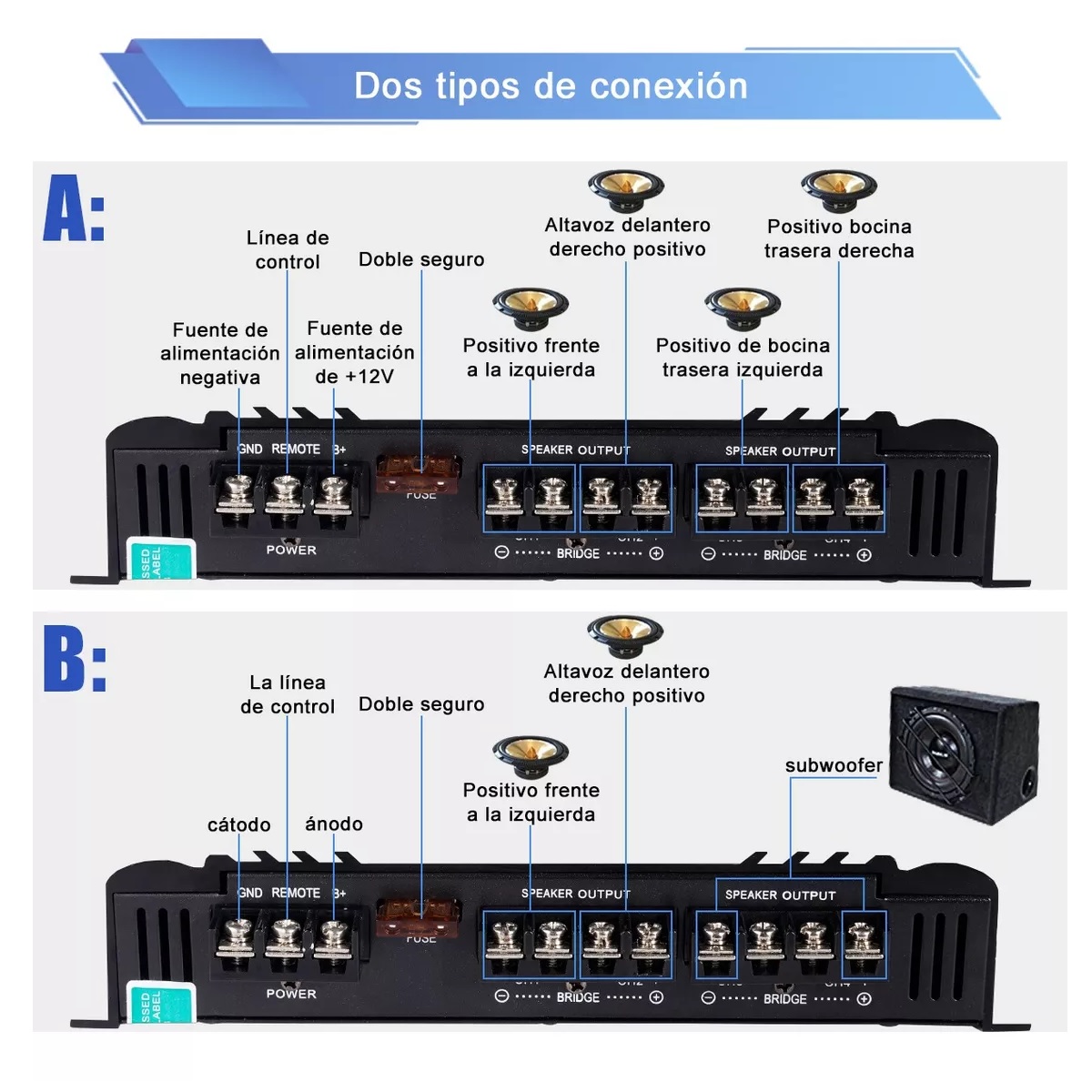 Amplificador De Audio Para Auto 4 Canales 7900 W