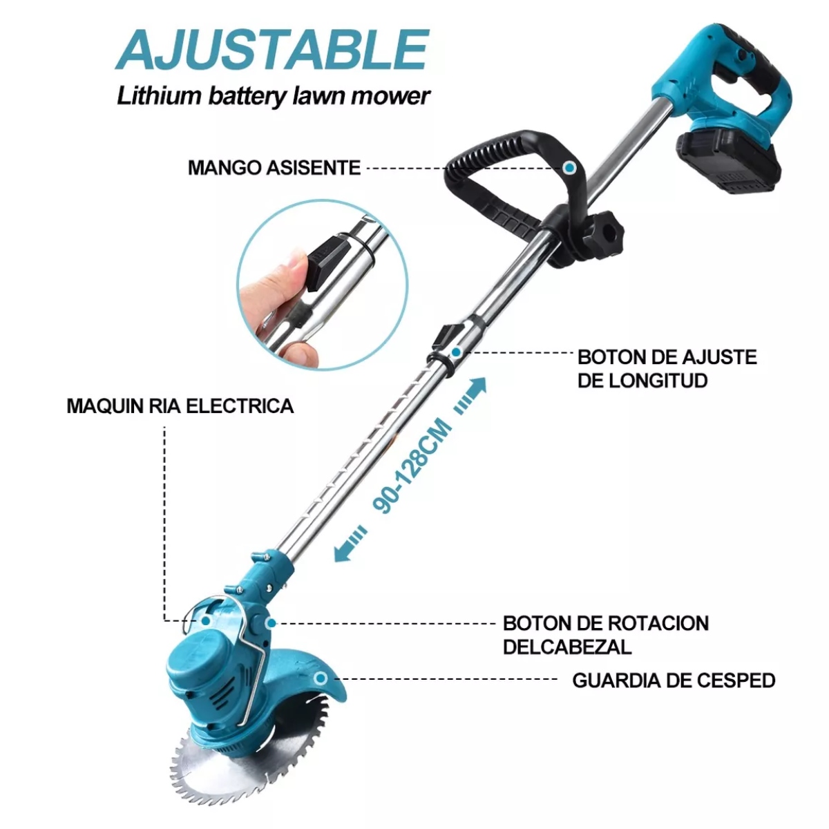 Desbrozadora Inalámbrica Césped Podadora