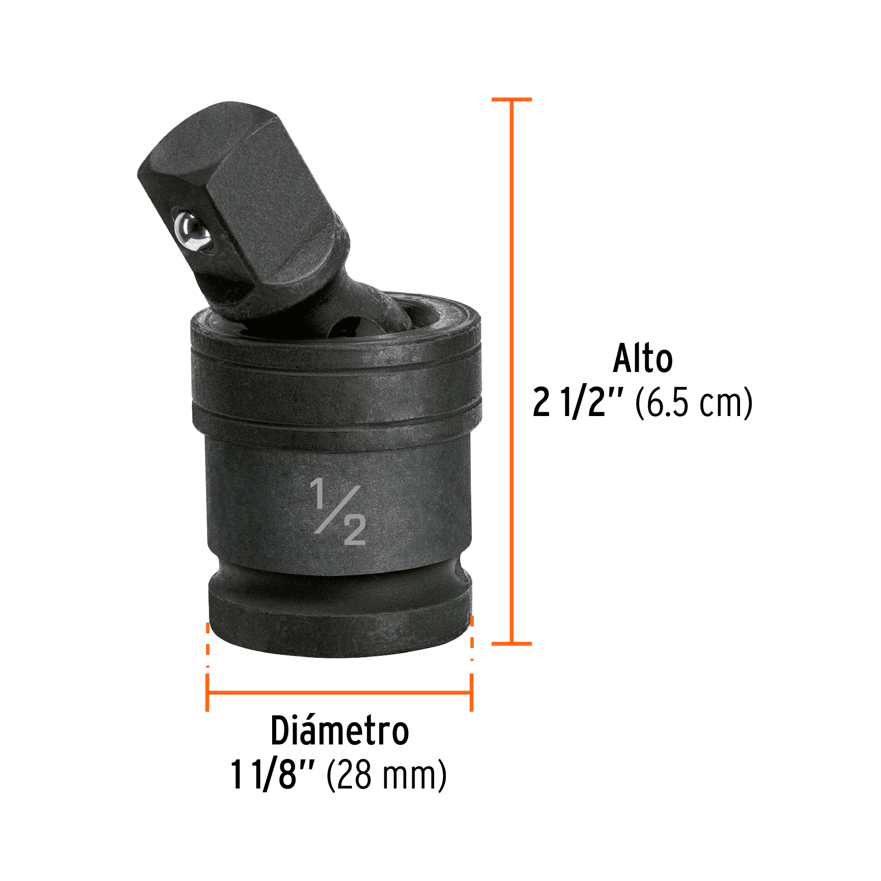 NUDO UNIVERSAL PARA DADOS DE IMPACTO CUADRO 1/2", TRUPER 103196