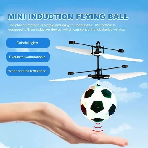 Esfera Mini Drone Volador Luces Led Con Sensor De Altura.