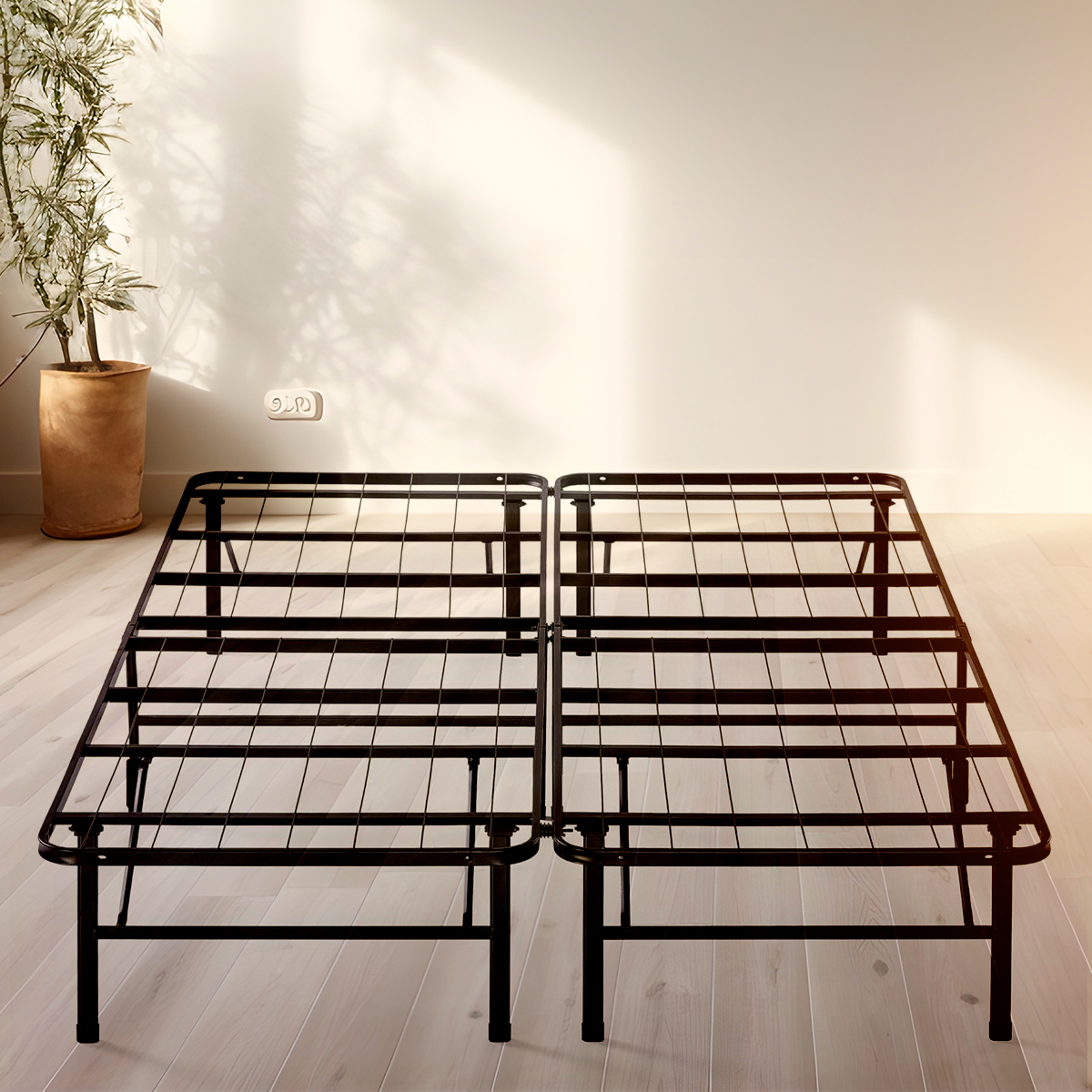 Base Cama Matrimonial Plegable Portátil Metálica De Colchón.