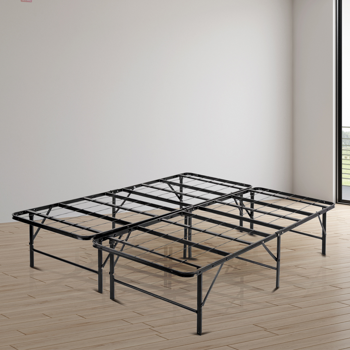 Base Cama Queen Plegable Portátil Metálica De Colchón.