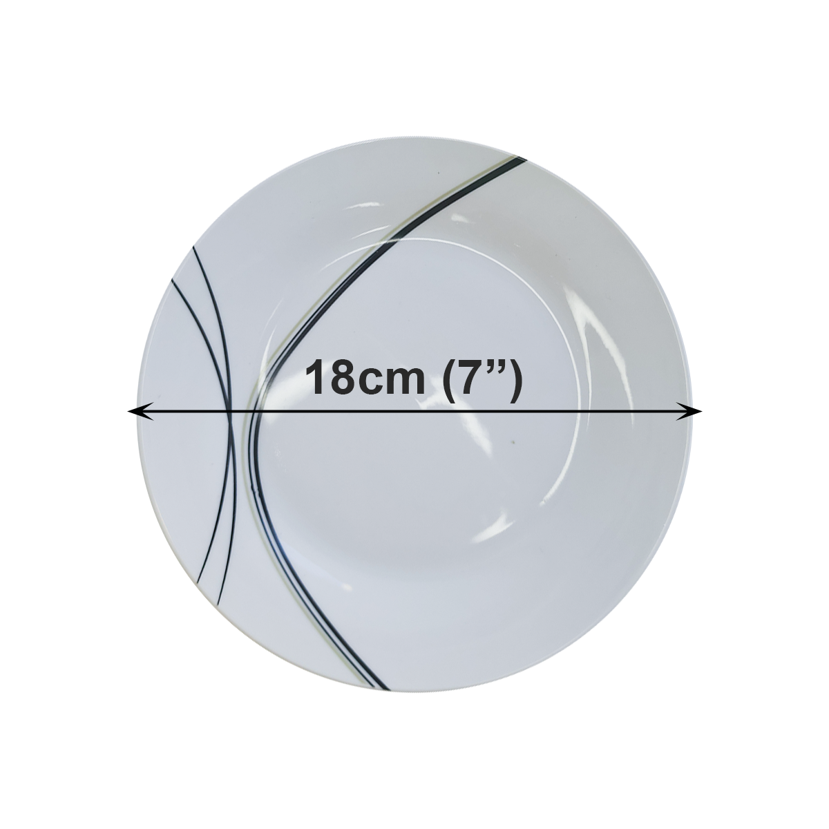 Vajilla Opal 12 Pzas Moderna Blanco Diseño Lineas Elegante