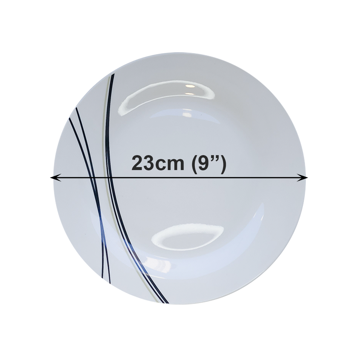 Vajilla Opal 12 Pzas Moderna Blanco Diseño Lineas Elegante