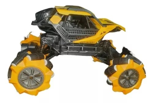 Carro Off-road Horizontal Radio Control Y Pulsera 360° Amarillo