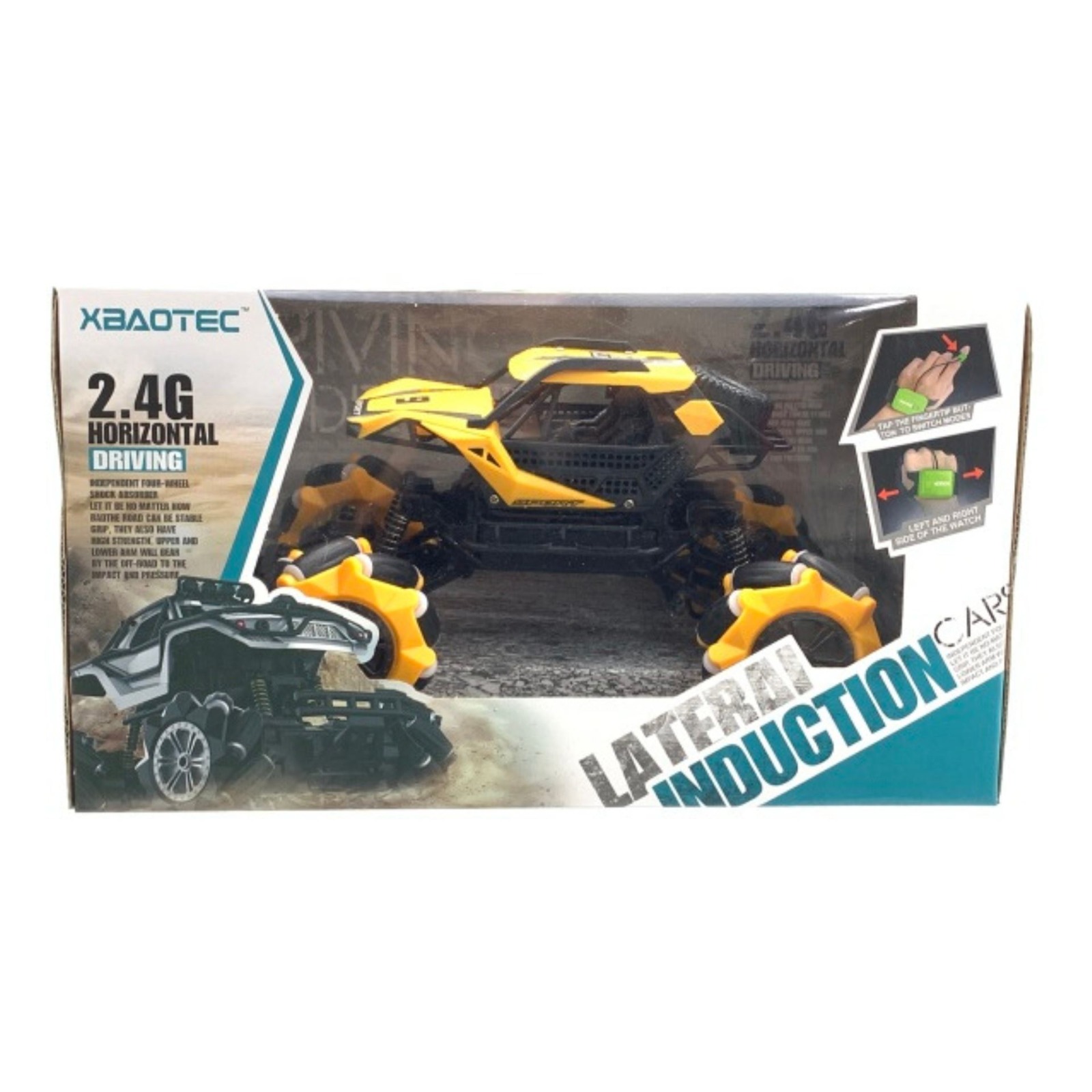 Carro Off-road Horizontal Radio Control Y Pulsera 360° Amarillo