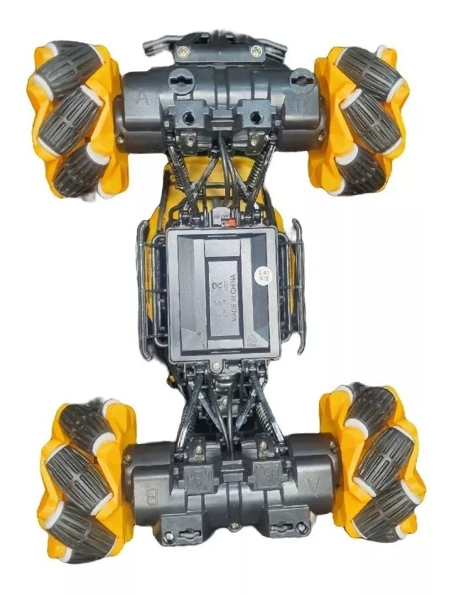 Carro Off-road Horizontal Radio Control Y Pulsera 360° Amarillo