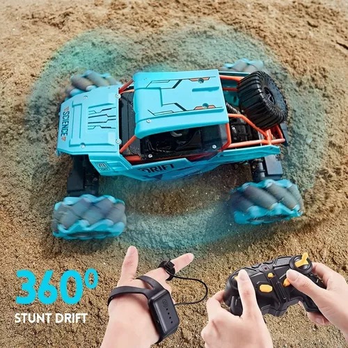 Carro Todo Terreno Off Road Drift Radio Control Metal Series Azul.