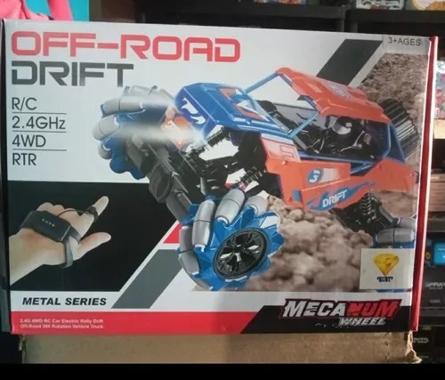 Carro Todo Terreno Off Road Drift Radio Control Metal Series Azul.