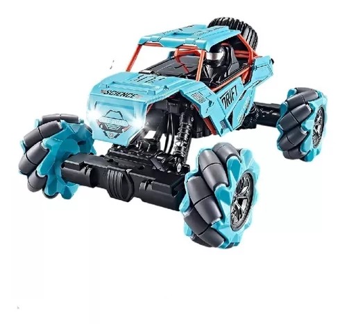 Carro Todo Terreno Off Road Drift Radio Control Metal Series Azul.