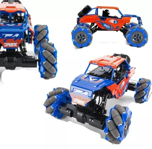 Carro Todo Terreno Off Road Drift Radio Control Metal Series Naranja-Azul.