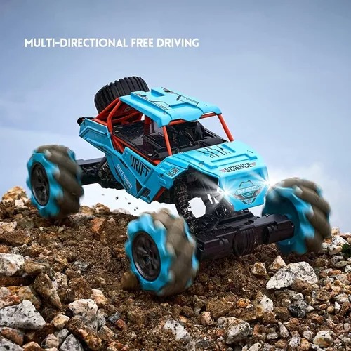 Carro Todo Terreno Off Road Drift Radio Control Metal Series Azul.