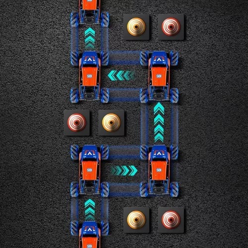 Carro Todo Terreno Off Road Drift Radio Control Metal Series Naranja-Azul.