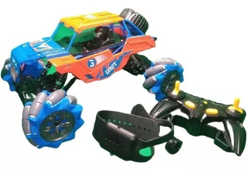 Carro Todo Terreno Off Road Drift Radio Control Metal Series Naranja-Azul.