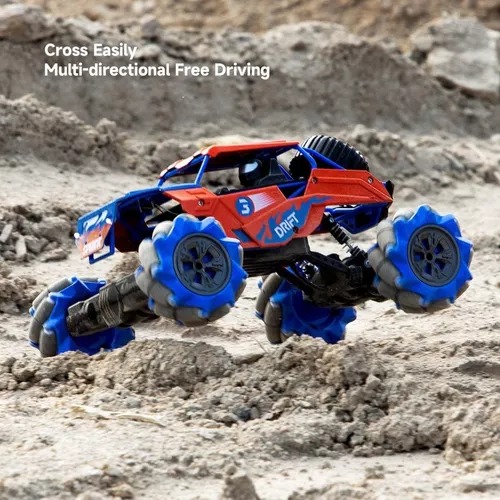 Carro Todo Terreno Off Road Drift Radio Control Metal Series Naranja-Azul.