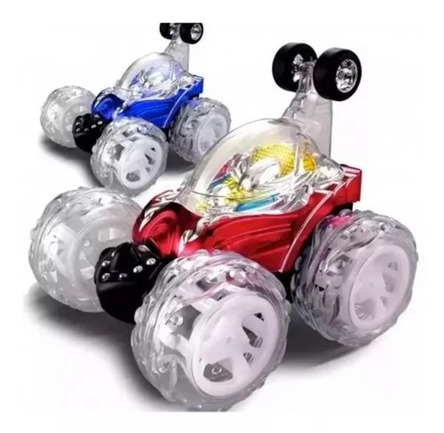 Rotating Carro Loco Musical Rojo 3d Gira 360° Stunt Radio Control.