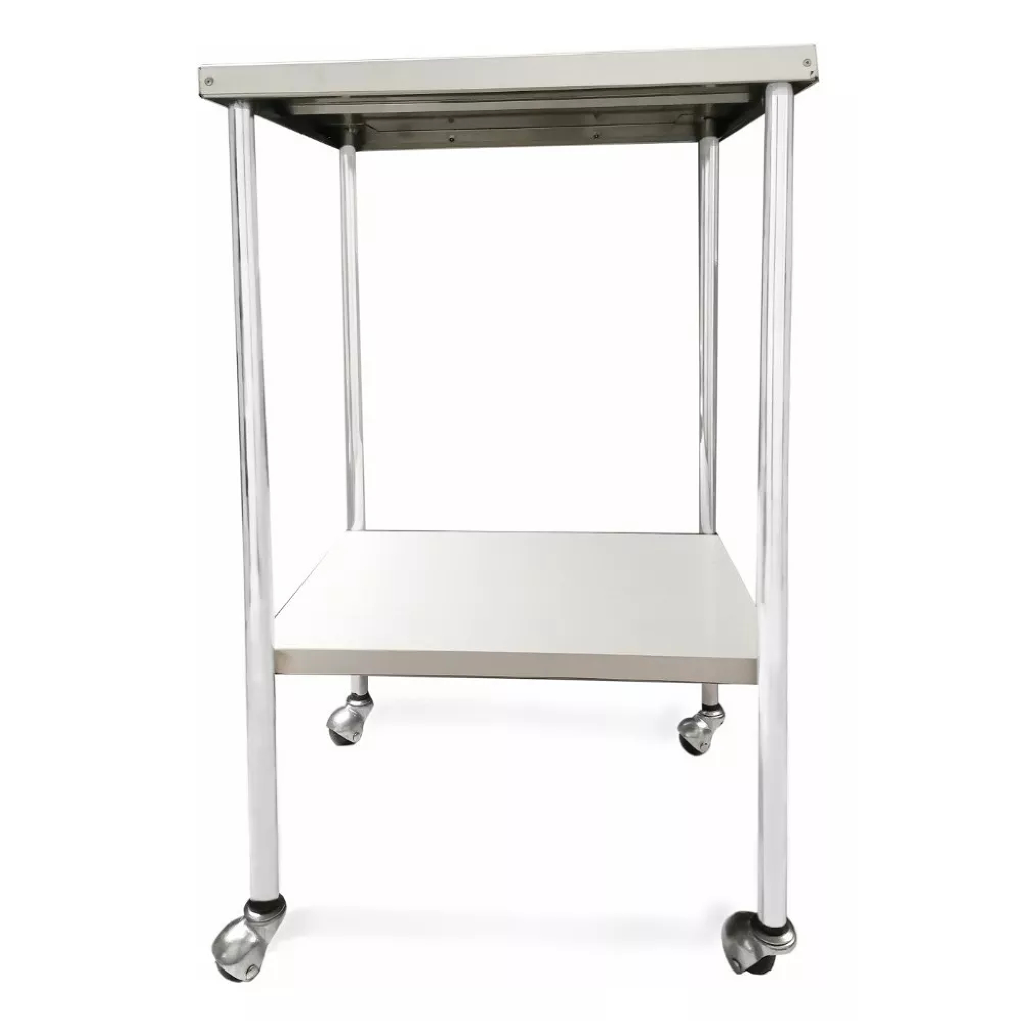 Mesa Pasteur Sencilla Con Ruedas. Acero Inoxidable.