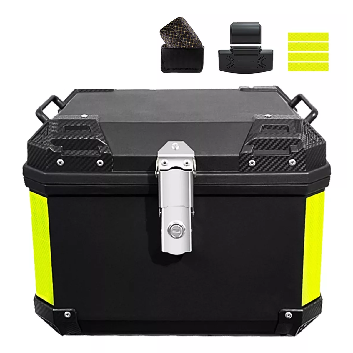 Maletero Para Moto 46l Caja Para Motocicleta Impermeable Negro