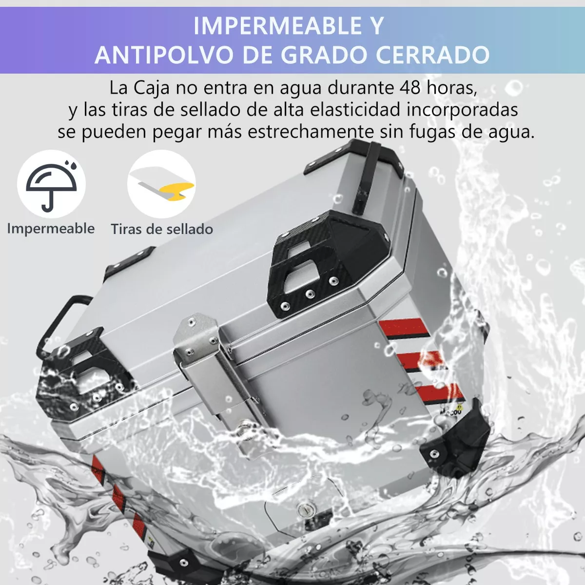 Caja Para Moto Cajuela Casco Maletero Motocicleta 46l Caja