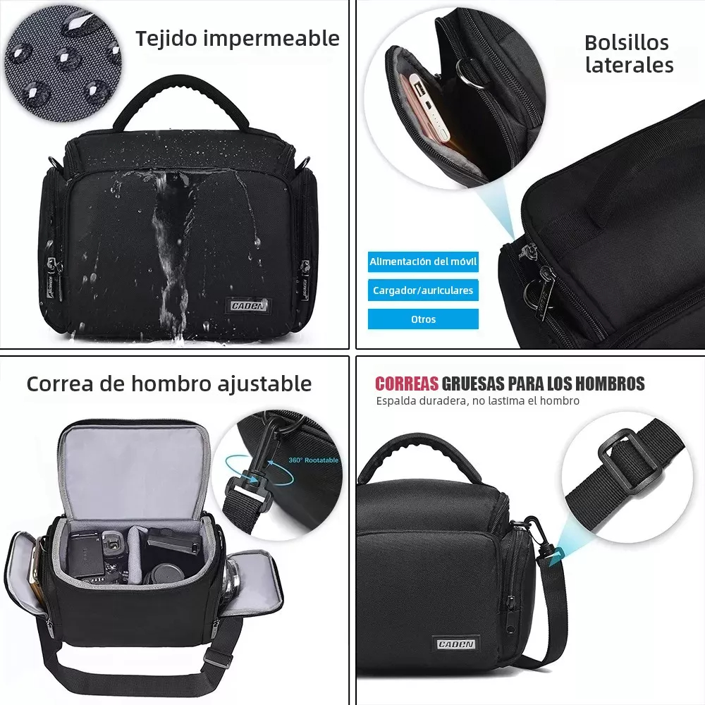 Mochila Para Camara Reflex Compacta Nikon Canon Sony Dslr