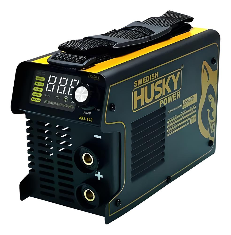 Soldadora inverter Swedish Husky Power HKS-140 negra y amarilla 60Hz 110V/220V