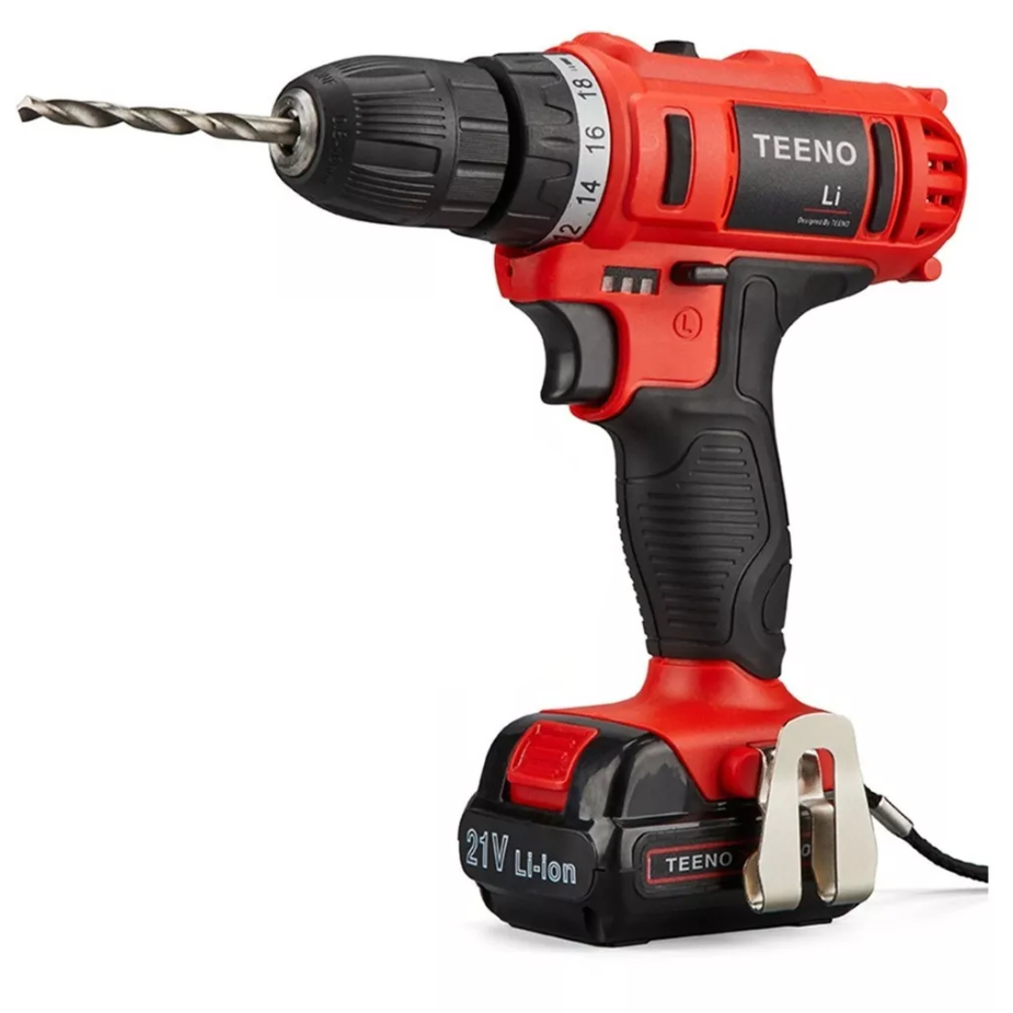 Taladro percutor atornillador inalámbrico de 10mm Teeno 5816-1 21V