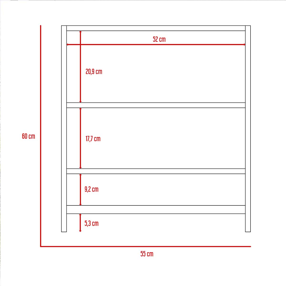 GABINETE DE BAÑO ORGANIZADOR ARMABLE CON DOS ESTANTES Y TOALLERO MODELO RIVERA