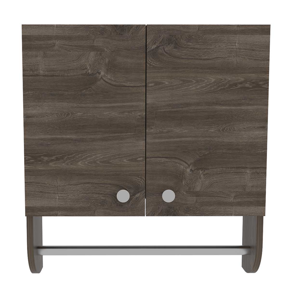 GABINETE DE BAÑO ORGANIZADOR ARMABLE CON DOS ESTANTES Y TOALLERO MODELO RIVERA