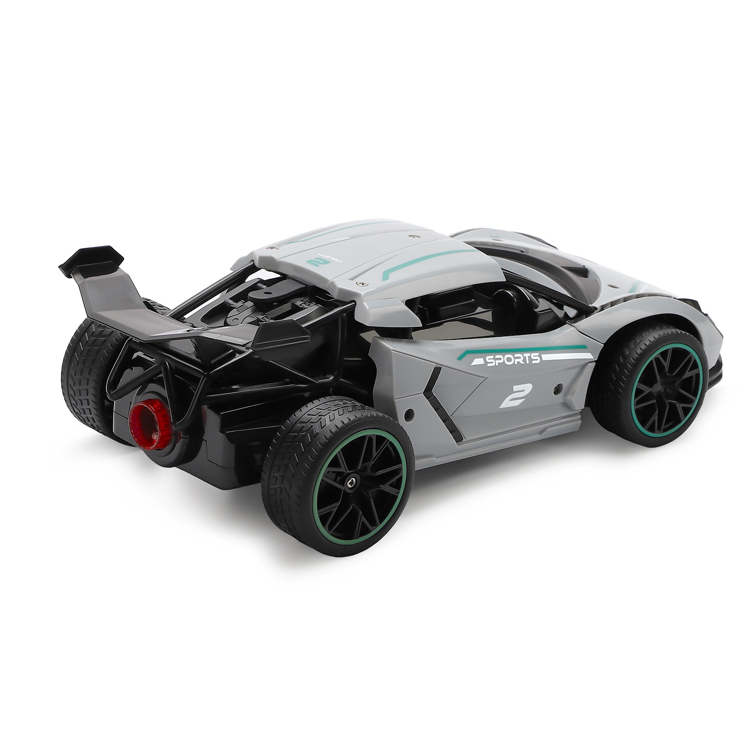 Carro Radio Control Gris Storm De Alta Velocidad Spray Vapor Race.