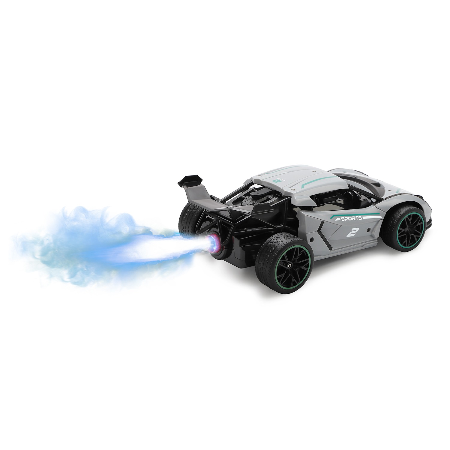 Carro Radio Control Gris Storm De Alta Velocidad Spray Vapor Race.