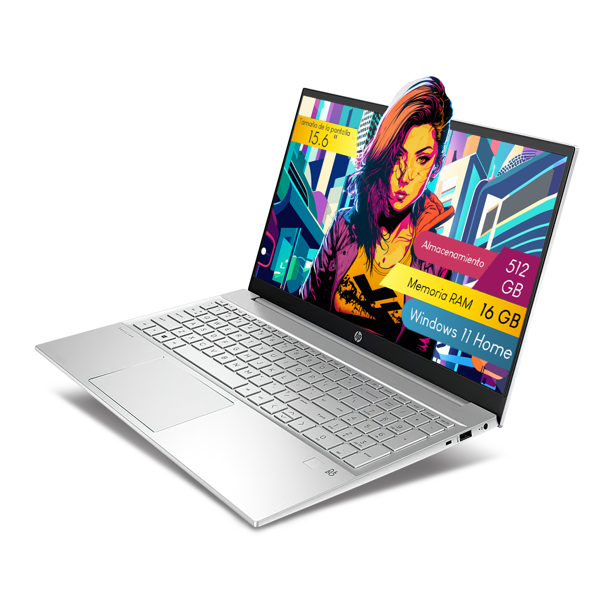 Laptop HP Pavilion 15-eg3053cl CI5 16gb 512gb 15.6Pulg Touch W11H