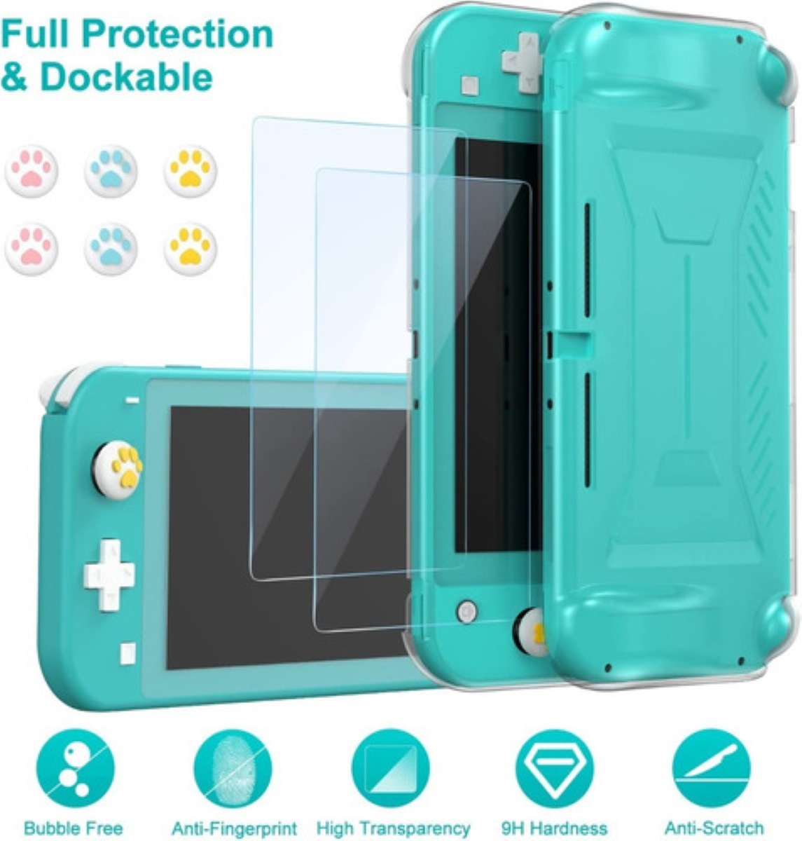Kit De 16 Accesorios Fundas Y Estuches Para Nintendo Switch Verde