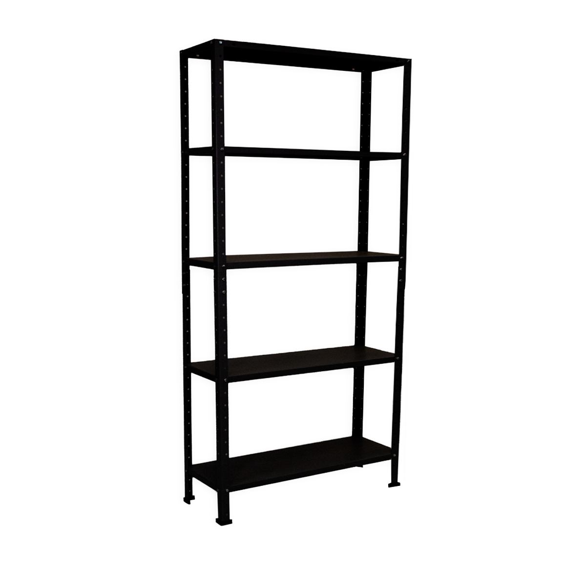 ADF Estante Anaquel Metálico con 5 Repisas Ajustable 190x84x30cm Organizador Color Negro Carga 250kg