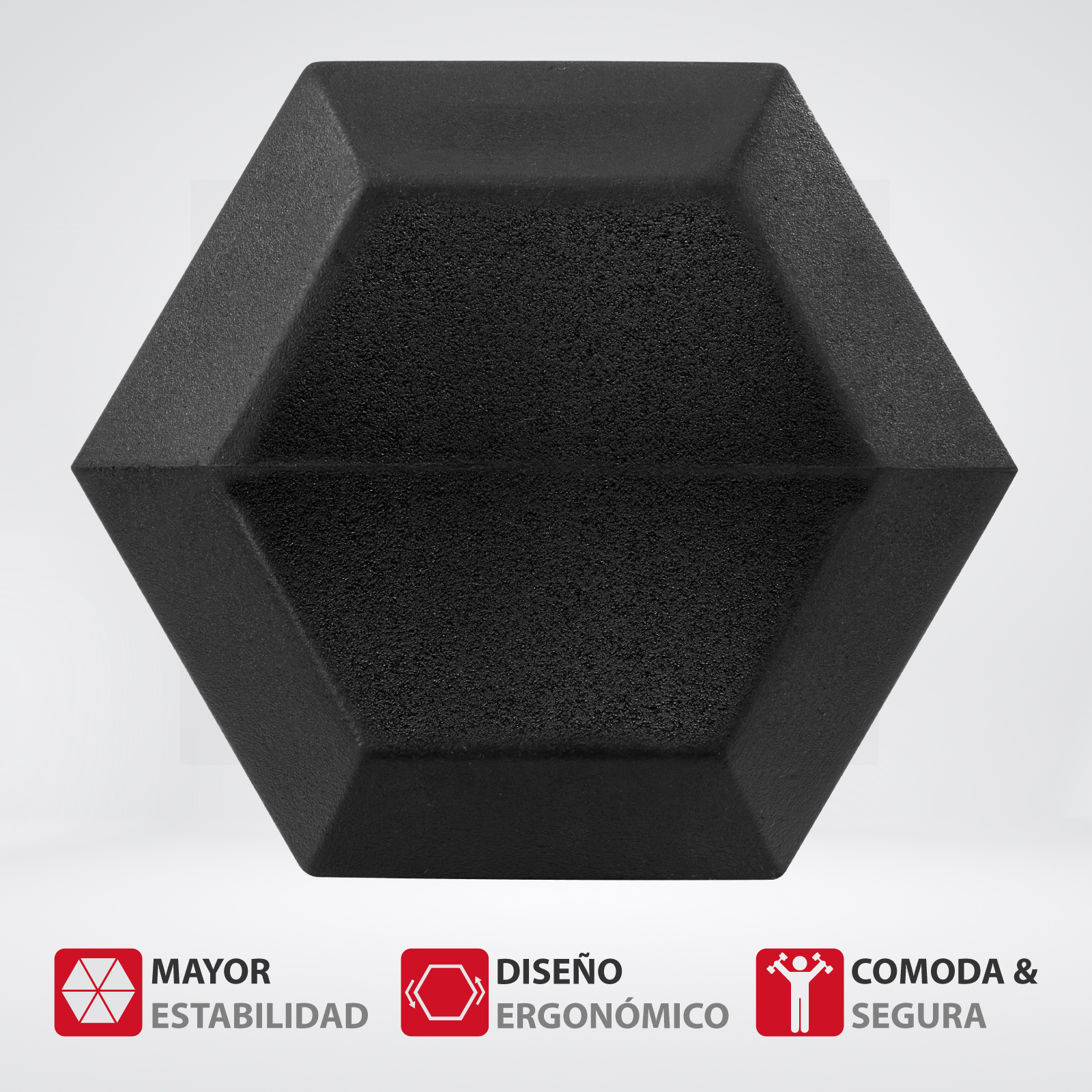 Altera Mancuerna Hexagonal de acero 50 Lbs para gym, ejercicos en casa y crossfit.