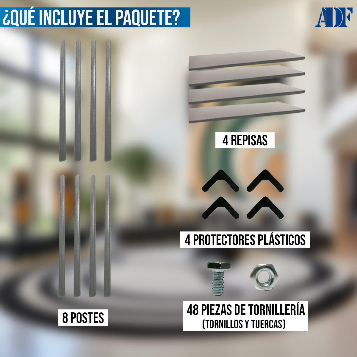 ADF Estante Anaquel Metálico con 4 Repisas Ajustable 190x84x30cm Organizador Color Gris Carga 200kg