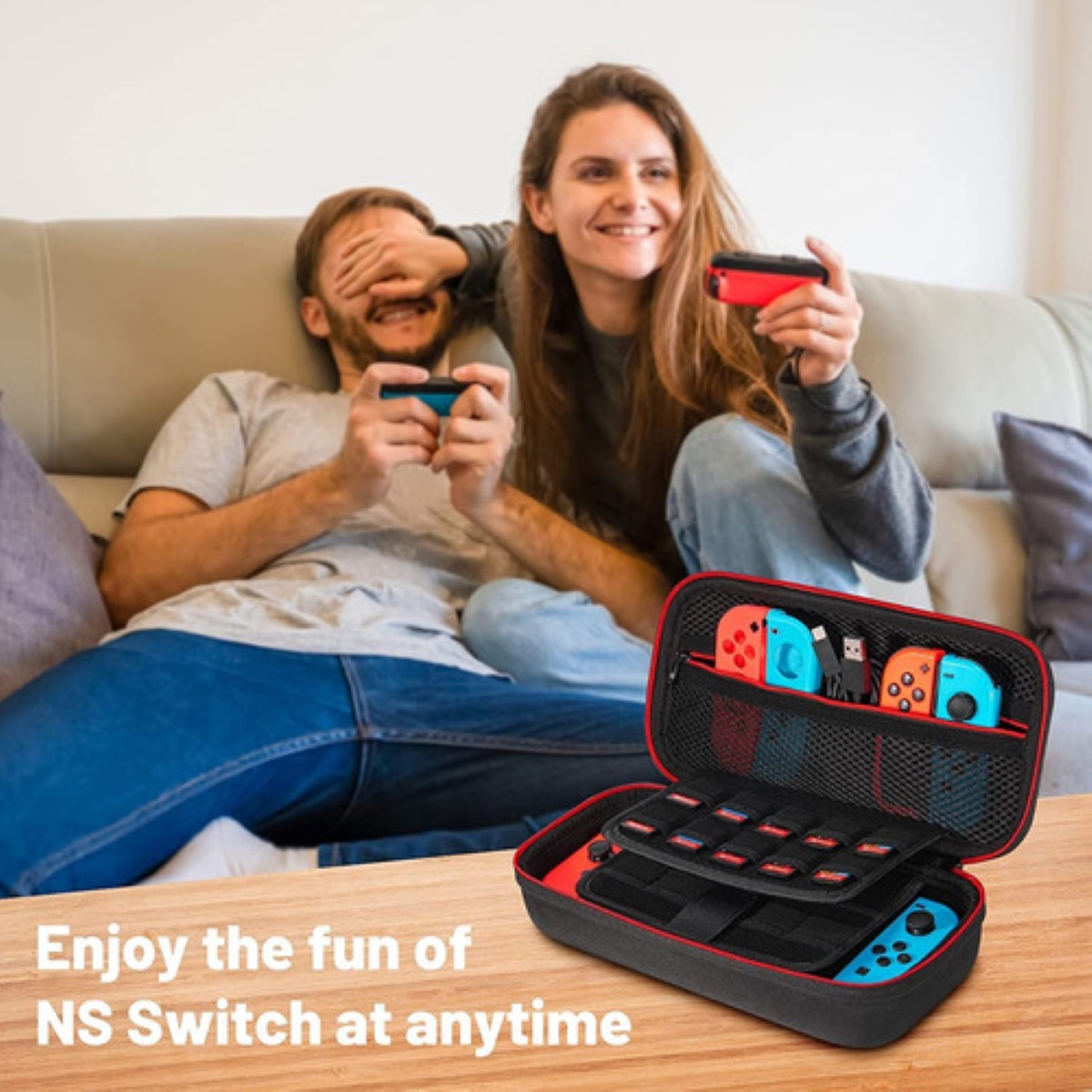 Kit De Accesorios Para Nintendo Switch/oled Bolso De Mano Negro 