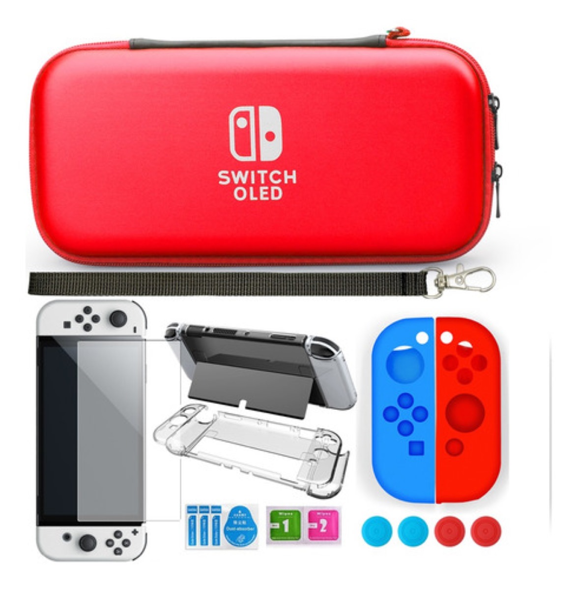 Estuche De Almacenamiento Para Nintendo Switch/switch Oled Rojo