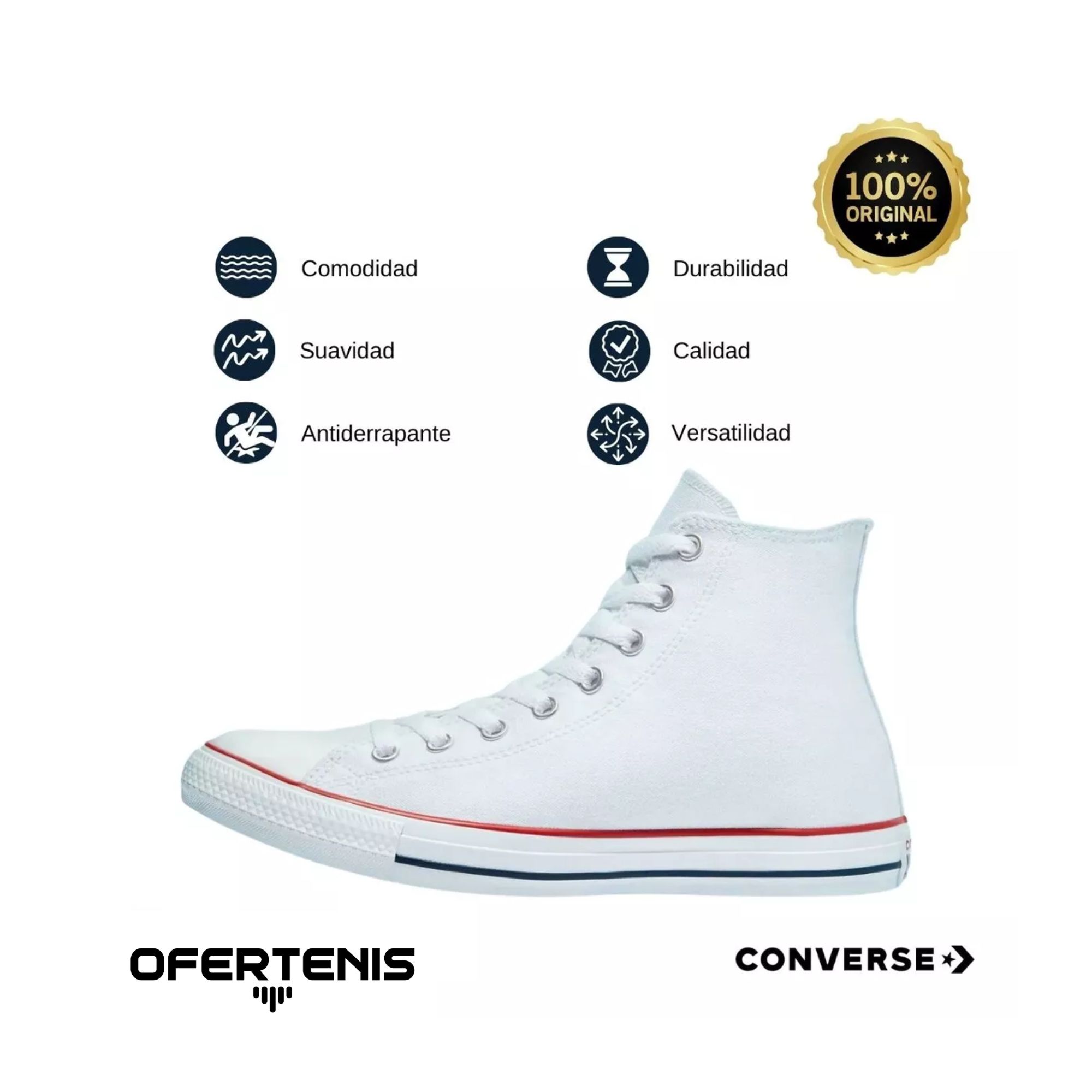Tenis Converse Chuck Taylor Bota Clásicos Unisex Originales M7650