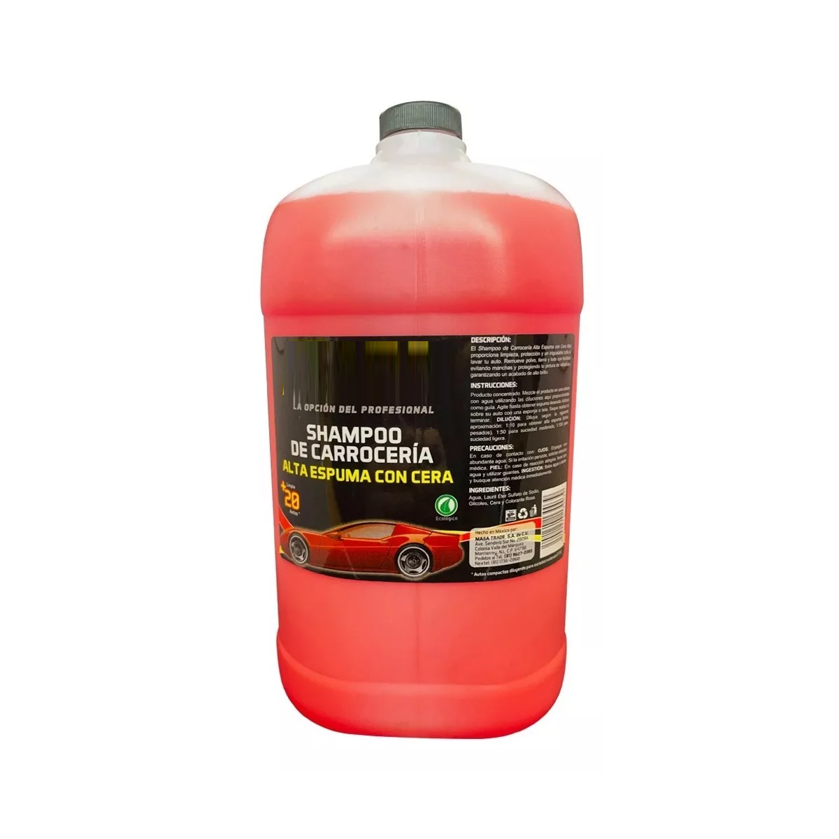 Shampoo De Carrocería Alta Espuma Y Cera De 4 L