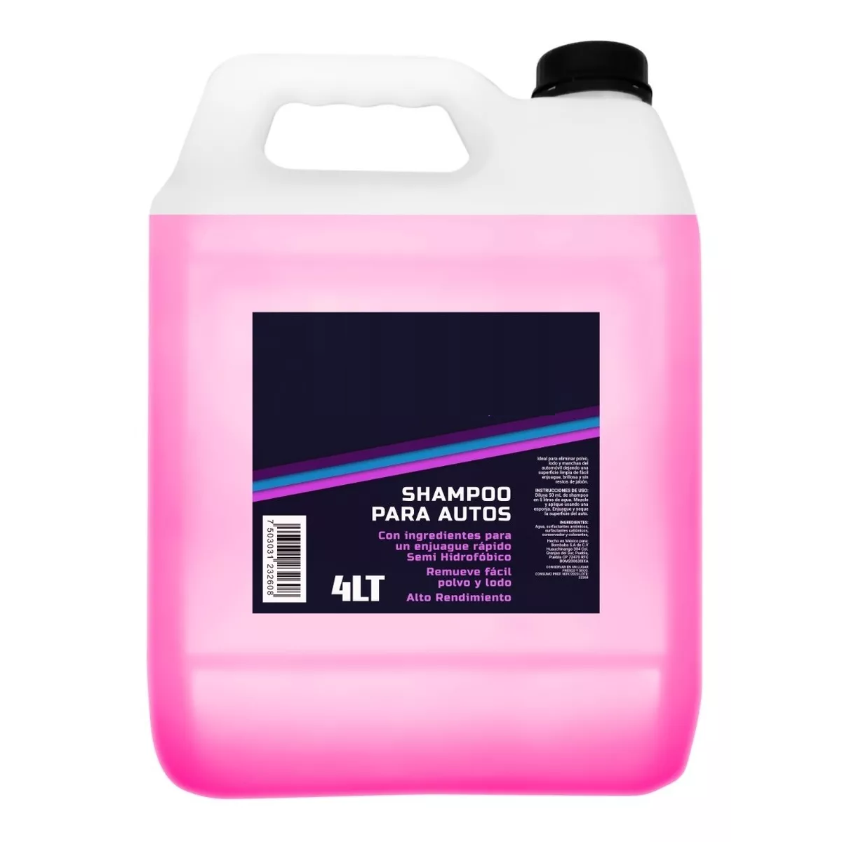 Shampoo Autos Carrocería Alta Espuma Y Cera Turbo Pro 4 Lt