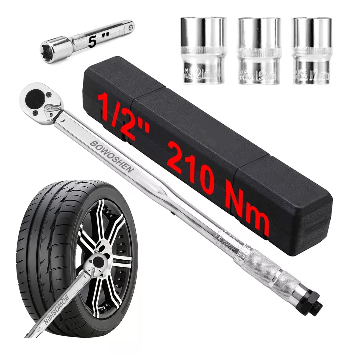 Torquímetro De Trueno Llave Dinamométrica De 1/2 28-210nm